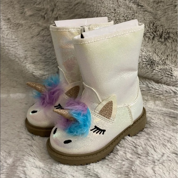 Cat & Jack Toddler Size 5 Sparkly Unicorn Boots - Picture 1 of 8